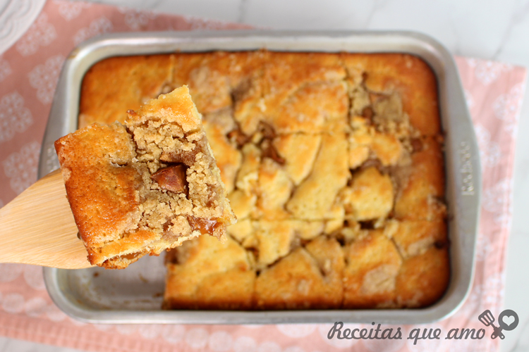 Bolo cuca de doce de leite