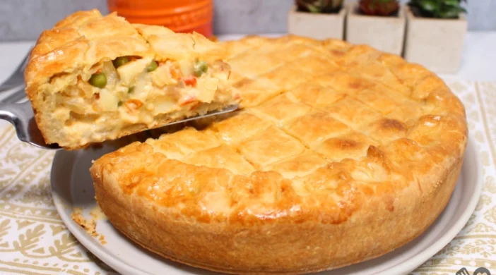 Empadão cremoso de palmito