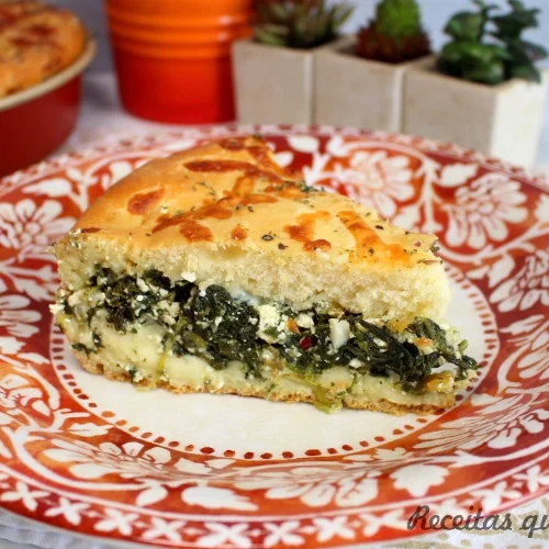 Torta queijo com espinafre